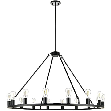 Sonoro Black Chandelier for Dining Room & Entryway