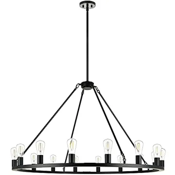 Sonoro Black Chandelier for Dining Room & Entryway