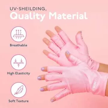 SUNUV SUN4 48W UV LED Nail Lamp, UV Gloves Pink, UV Light for Nails, Nail Dryer for Gel Polish for Home Salon