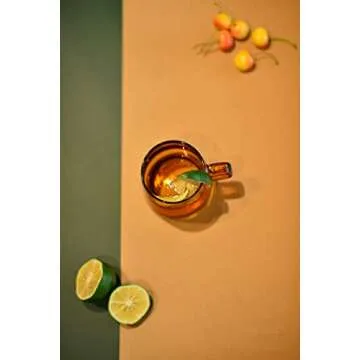 SVY Neon Style Glass Mug, Coffee Mug Cup / Tee Mug Cup In Amber Color, Heat-resistant, 12 OZ ( ~350 ML)