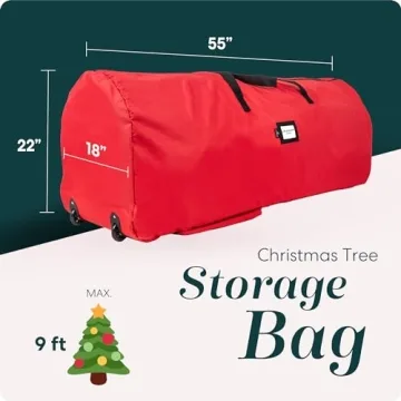 Handy Laundry Christmas Tree Storage Bag with Wheels & Handles
