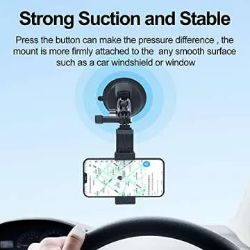 REYGEAK Suction Cup Mount for GoPro & Insta360 Cameras