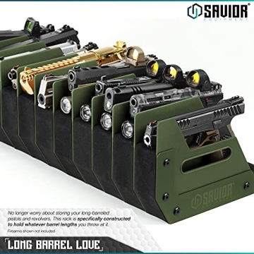 Savior Equipment Gun Rack for 12 Handguns and Pistols