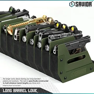 Savior Equipment Gun Rack for 12 Handguns and Pistols