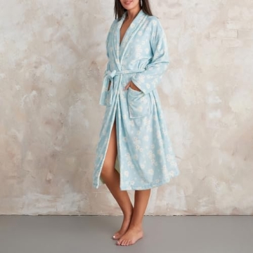 AMILIEe Floral Plush Robe for Women - Cozy & Stylish