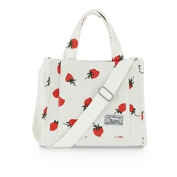 UERRUAM Small Corduroy Tote & Crossbody Bag for Women