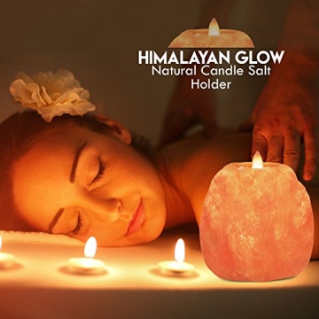 Hand Carved Himalayan Salt Candle Holder for Unique Home Decor