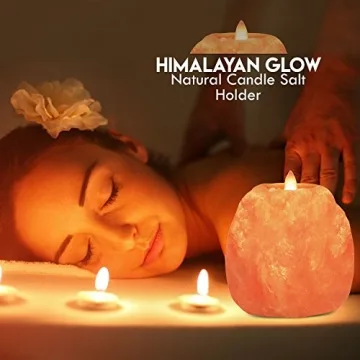Hand Carved Himalayan Salt Candle Holder for Unique Home Decor