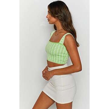 Stylish Women's Floral Crop Tank Top for Summer Fun