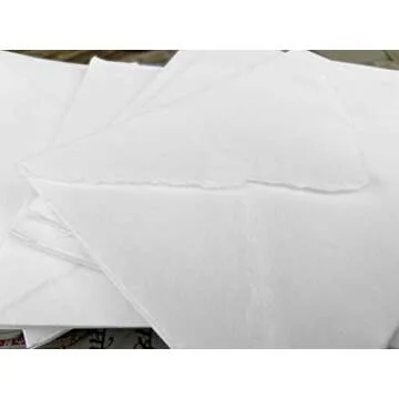 Wanderings Handmade White Deckle Edge Envelopes - Eco-Friendly Craft