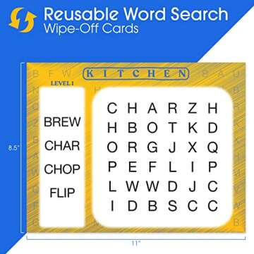 Keeping Busy Word Search Puzzles for Older Adults with Dementia – Reusable Sheets with Markers for...