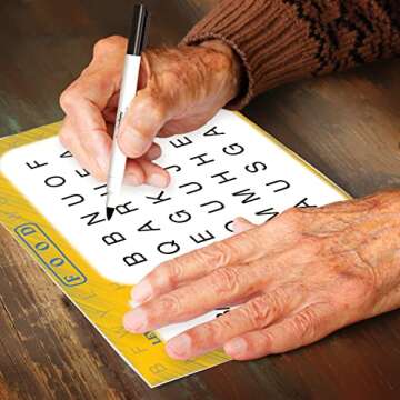 Keeping Busy Word Search Puzzles for Older Adults with Dementia – Reusable Sheets with Markers for Alzheimer’s Patients - Engaging Alzheimer’s and Dementia Activities for Seniors