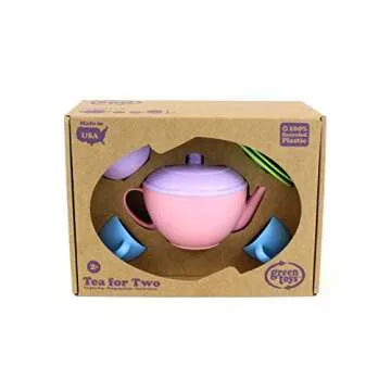 Eco-Friendly Green Toys Tea Set - 10 Piece Fun & Learning Experience for Kids