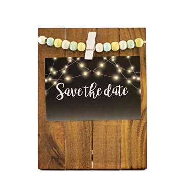 Xiguage Think! Designs Save The Date Rustic Chalkboard Invitation Cards - Guests at Wedding Engagement Anniversary Birthday Party Postcard Invitations - Pack of 50 - Black and White - 4 X 6 Inches