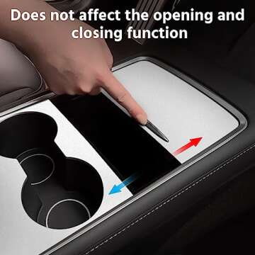 Farmogo Upgarde Center Console Wrap Cover Kit White Only Fit New Center Console Compatible with Tesla 2021-2025 Model Y & 2021-2023 Model 3 (White)