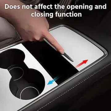 Farmogo Upgarde Center Console Wrap Cover Kit White Only Fit New Center Console Compatible with Tesla 2021-2025 Model Y & 2021-2023 Model 3 (White)