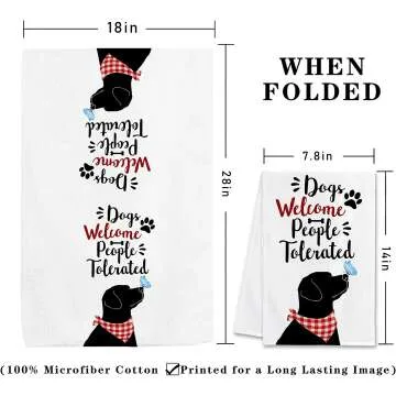 Dog Lovers Bonsai Tree Dish Towels Set of 4 - Funny Gift