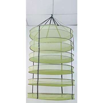 HORTIPOTS Herb Drying Rack 3 ft Hanging Dry Net 36 Inch for Curing Hydroponic Herb Vegetable Fruit Flower
