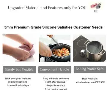 jNE Premium Air Fryer Silicone Pot, Bowl, Basket | Food Safe Air Fryers Oven Accessories | Easy to Clean | Replacement of Parchment Liners | 6.3 inches in diameter, Pink