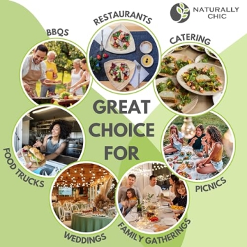 Naturally Chic Bamboo Plates - Elegant & Eco-Friendly 50 Pack