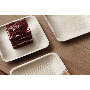 Naturally Chic Bamboo Plates - Elegant & Eco-Friendly 50 Pack