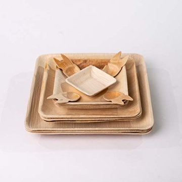 Naturally Chic Bamboo Plates - Elegant & Eco-Friendly 50 Pack
