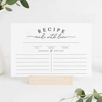 Bliss Collections Double-Sided Recipe Cards for Gifts