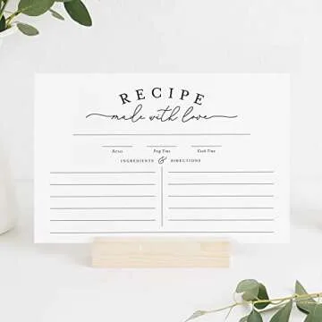 Bliss Collections Double-Sided Recipe Cards for Gifts