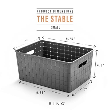 BINO Plastic Storage Basket - Multi-Use Organizer for Home