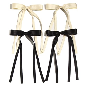 Elegant Tassel Ribbon Bowknot Hair Clips - Stylish & Secure for Women & Girls