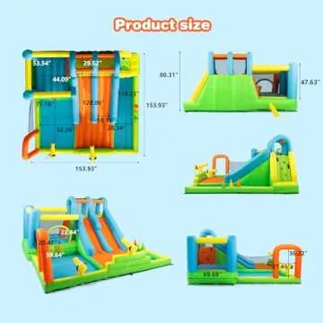 JOYLDIAS Inflatable Water Slide - Ultimate Backyard Kids Water Park with Dual Slides & Fun Games
