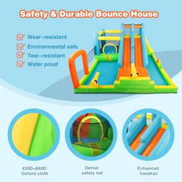 JOYLDIAS Inflatable Water Slide - Fun Giant Bounce House