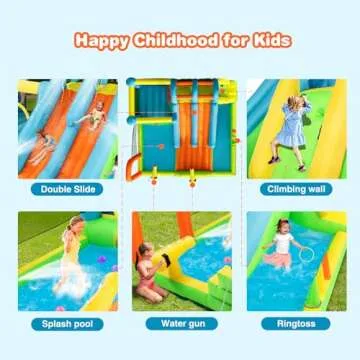 JOYLDIAS Inflatable Water Slide - Fun Giant Bounce House