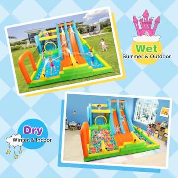 JOYLDIAS Inflatable Water Slide - Fun Giant Bounce House