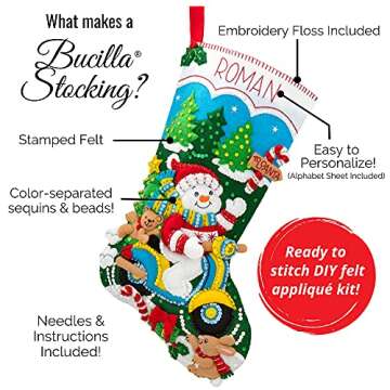 Bucilla Christmas Tree Surprise Stocking Kit