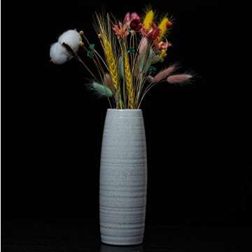 Elegant Dr.Cerart White Flower Vase for Home Decor