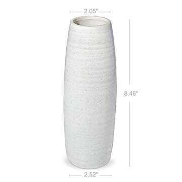 Elegant Dr.Cerart White Flower Vase for Home Decor