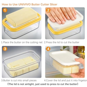 UNIVIVO Butter Slicer Cutter for Effortless Butter Storage