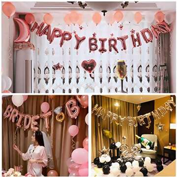 Rose Gold Alphabet Balloons Set for Custom Party Decor