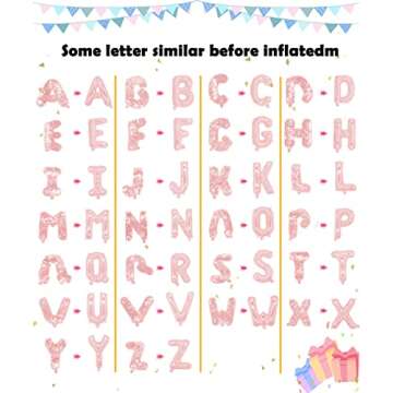 Rose Gold Alphabet Balloons Set for Custom Party Decor