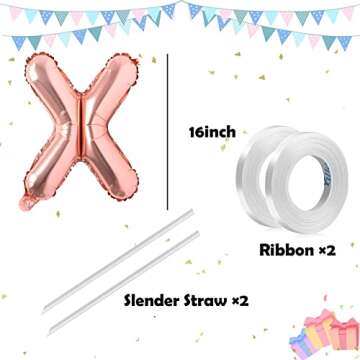 Rose Gold Alphabet Balloons Set for Custom Party Decor