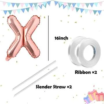 Rose Gold Alphabet Balloons Set for Custom Party Decor