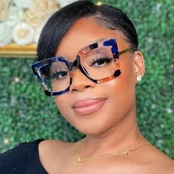 Stylish AIEYEZO Oversized Blue Light Glasses for Women