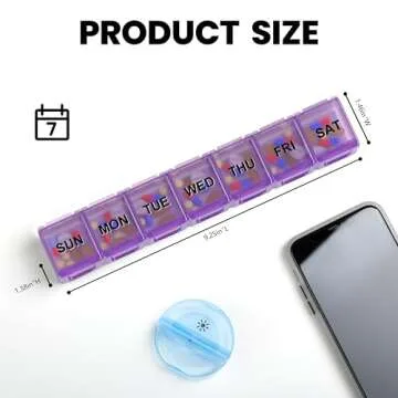 Sukuos Extra Large 7 Day Pill Organizer for Easy Use