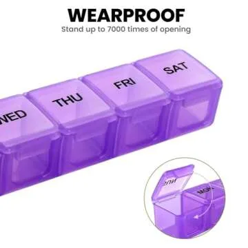 Sukuos Extra Large 7 Day Pill Organizer for Easy Use