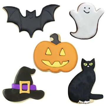 Premium Halloween Cookie Cutters 5-Pc. Set Made in USA