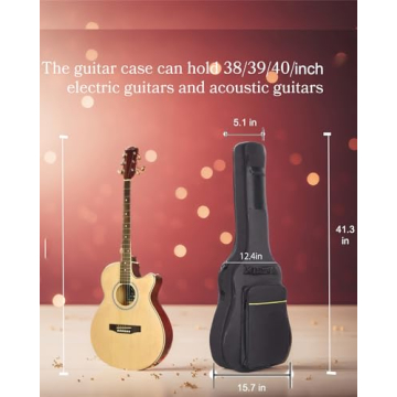 Durable Waterproof Acoustic Guitar Case with Storage