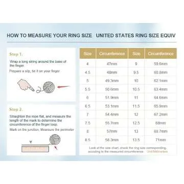 MDFUN 18K White Gold Plated Cubic Zirconia Promise Halo Engagement Eternity Rings for Women (rhodium-plated-brass, 8)