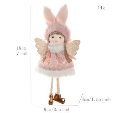 PGYFIS Christmas Decoration Angel Doll Pendant Tree Decorative Hanging Ornaments Crafts Gifts (type1...