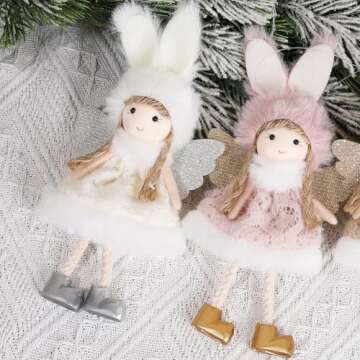 PGYFIS Christmas Decoration Angel Doll Pendant Tree Decorative Hanging Ornaments Crafts Gifts (type19)